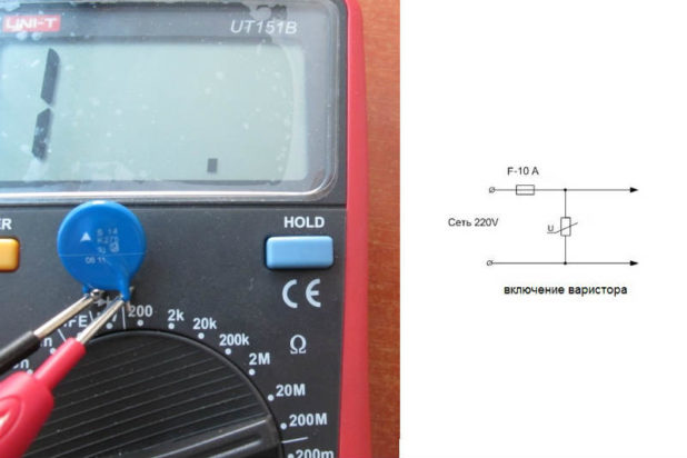 Как проверить мультиметром варистор по методу DIN?