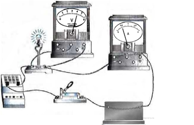 При проведении лабораторной работы ученик собрал электрическую цепь по схеме на рисунке